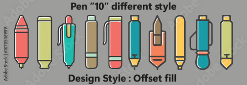 Pen Offset Fill Art Style
