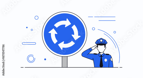 Roundabout Regulations And Safety Precautions For Drivers Observed By Police