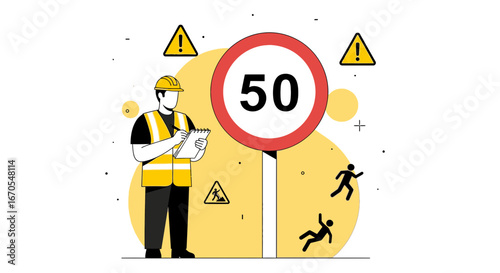 Safety Inspection and Speed Limit Compliance Workplace Hazard Risk Assessment