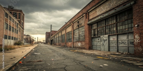 Desolate Urban Alley Brick ...
