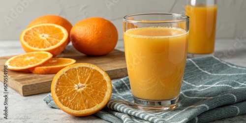 Glass of Orange Juice with ...
