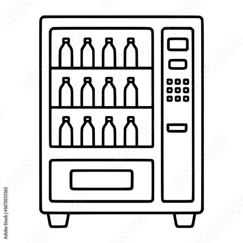 Solid Vending Machine Icon