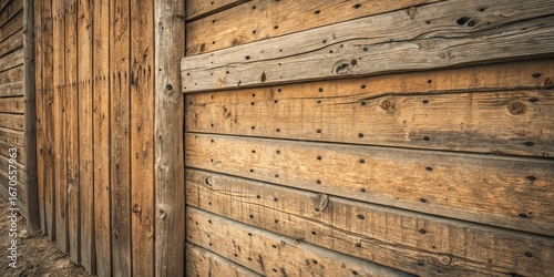 Horizontal Wooden Plank Wal...