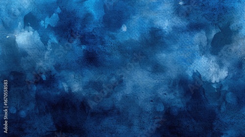 Abstract watercolor paint background dark blue color