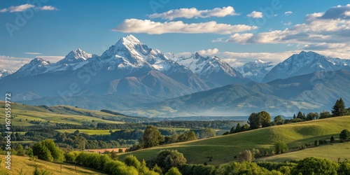 Majestic Snow-Capped Mounta...