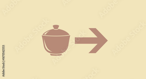 Tea Transition Symbol Represents Next Step Forward in Beverage Preparation