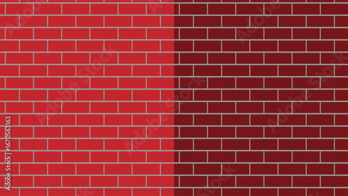 Seamless Red Brick Wall Vector Texture Background