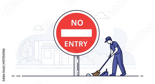 Sweeping Around Restrictions Professional Cleaning Services Near Restricted Areas