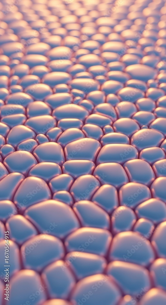 Fototapeta premium Abstract pattern of iridescent bubbles with soft lighting