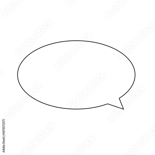 Blank Oval Speech Bubble Vector