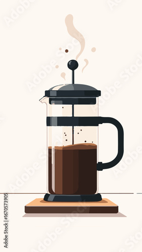 French press coffee brewing equipment