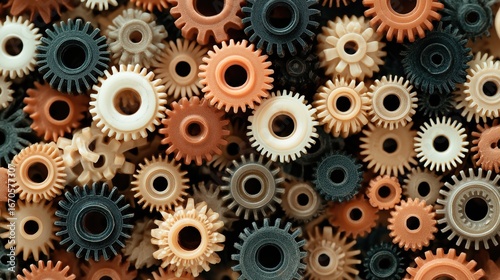 Wallpaper Mural Colorful Collection of Gear Shapes and Textures Torontodigital.ca
