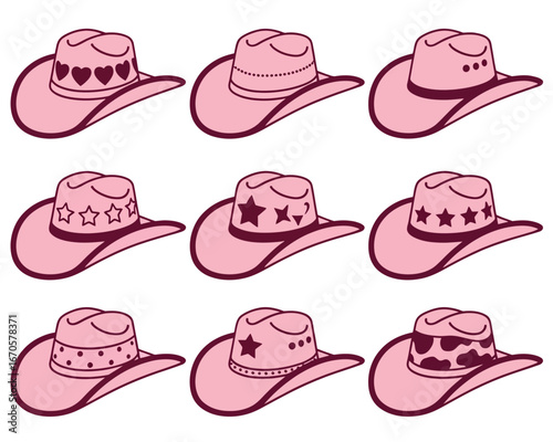 Pink Cowboy Hats A Collection of Western Hat Designs