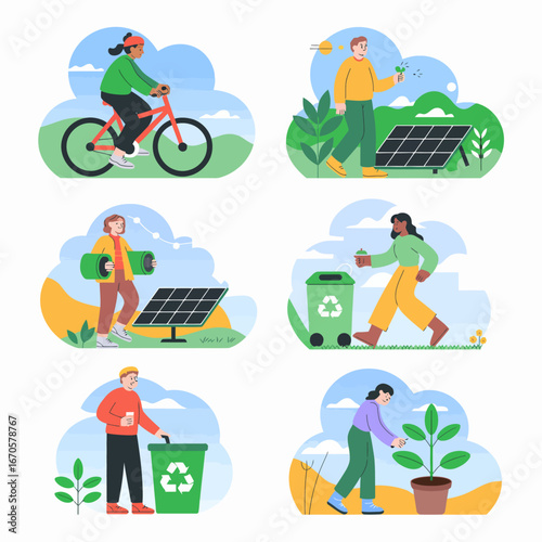 Sustainable Living People Powering a Greener Future