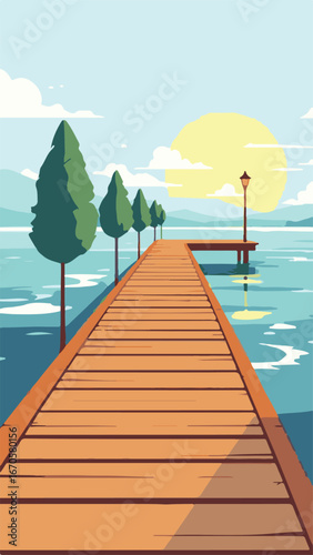 Pier stretching into the ocean