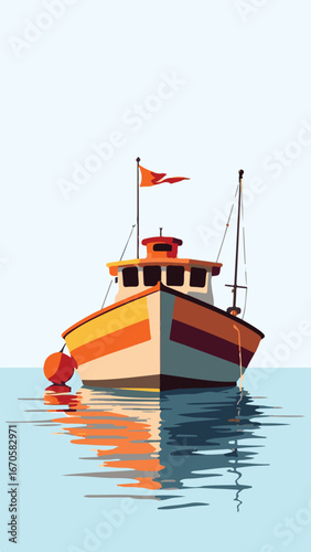 Ship sailing on calm waters