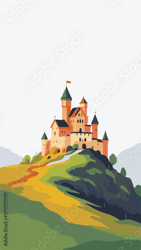 vector illustration of castle