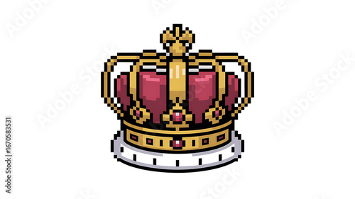 Regal Crown: An intricately crafted royal crown, resplendent with precious jewels and gleaming gold, symbolizes power, heritage, and majesty.