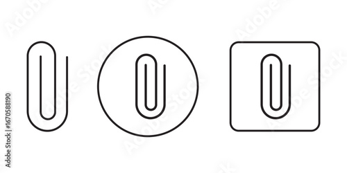 Illustration showing a black paper clip icon isolated on a white background