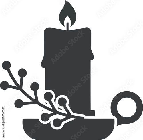 Elegant candlelight decoration festive holiday celebration ambiance vector