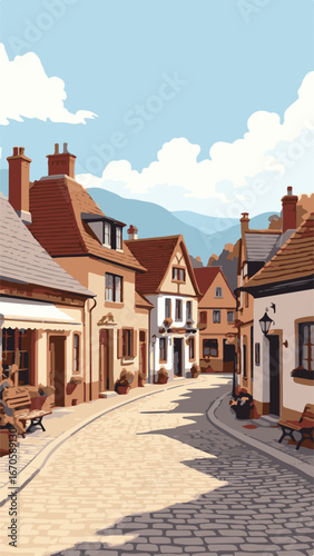 Old town European street
