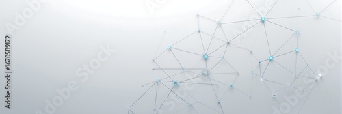 Abstract network connection data technology isolated on white background for modern digital communication and futuristic artificial intelligence concept