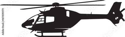 Helicopter aerial vehicle transportation outline silhouette
