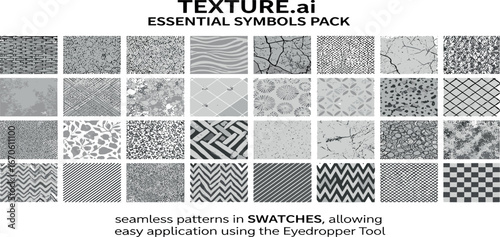 Essential Texture Symbols Pack 30 Seamless Patterns for Design