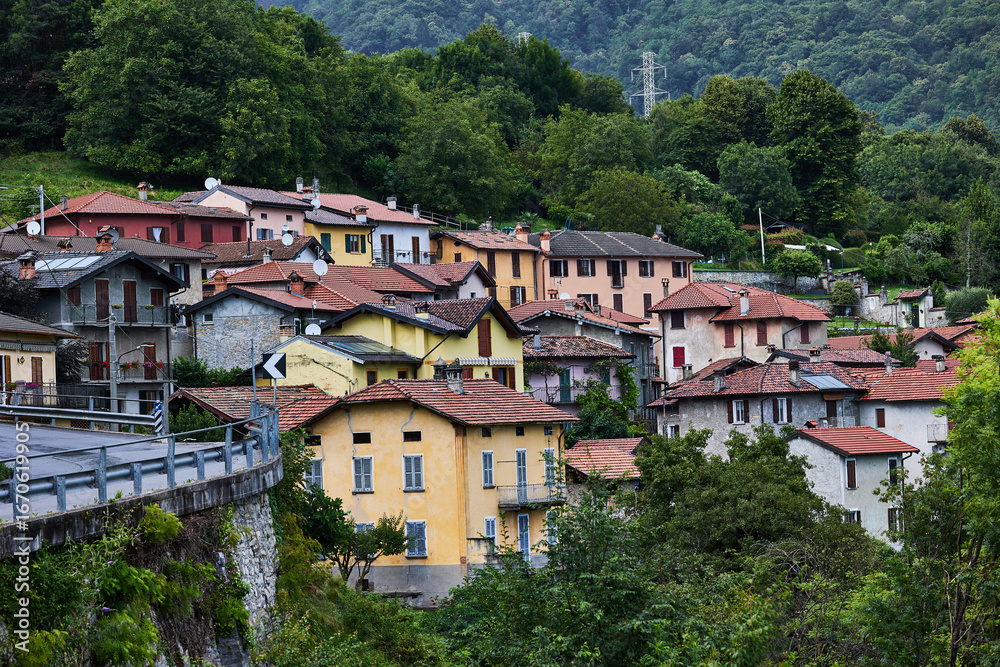 Fototapeta premium Houses in the mountains