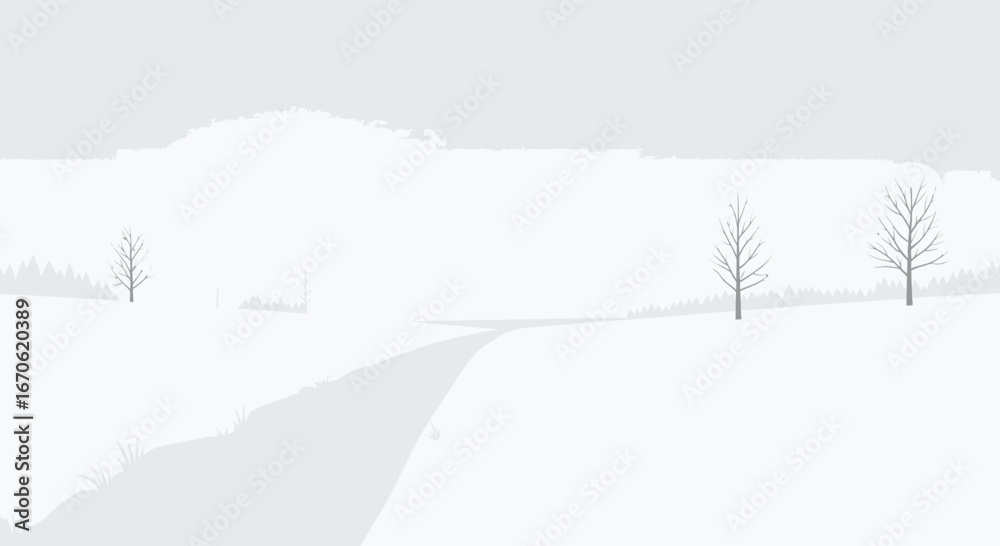 Winter's Quiet Embrace A Serene Gray Scale Landscape Of Cold Beauty