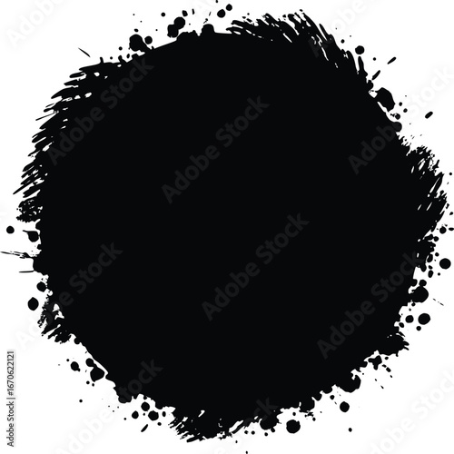 Mega bundle of different ink brush strokes:rectangle,square and round freehand drawings.Ink splatters,grungy painted lines,artistic design elements:waves,circles,triangles.Vector paintbrush set.