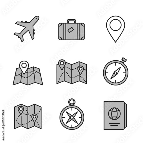 Travel Icons Vector Set