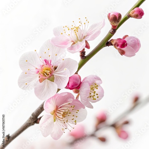 Delicate Pink Blossoms Spring Branch, Close-up Image, Floral Photography Spring,Flowers