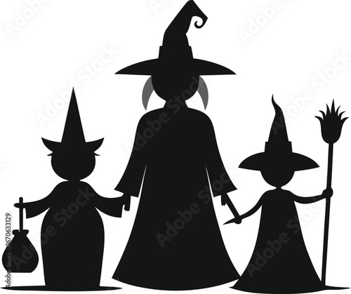 Minimal Witch Silhouette Bundle Clean White