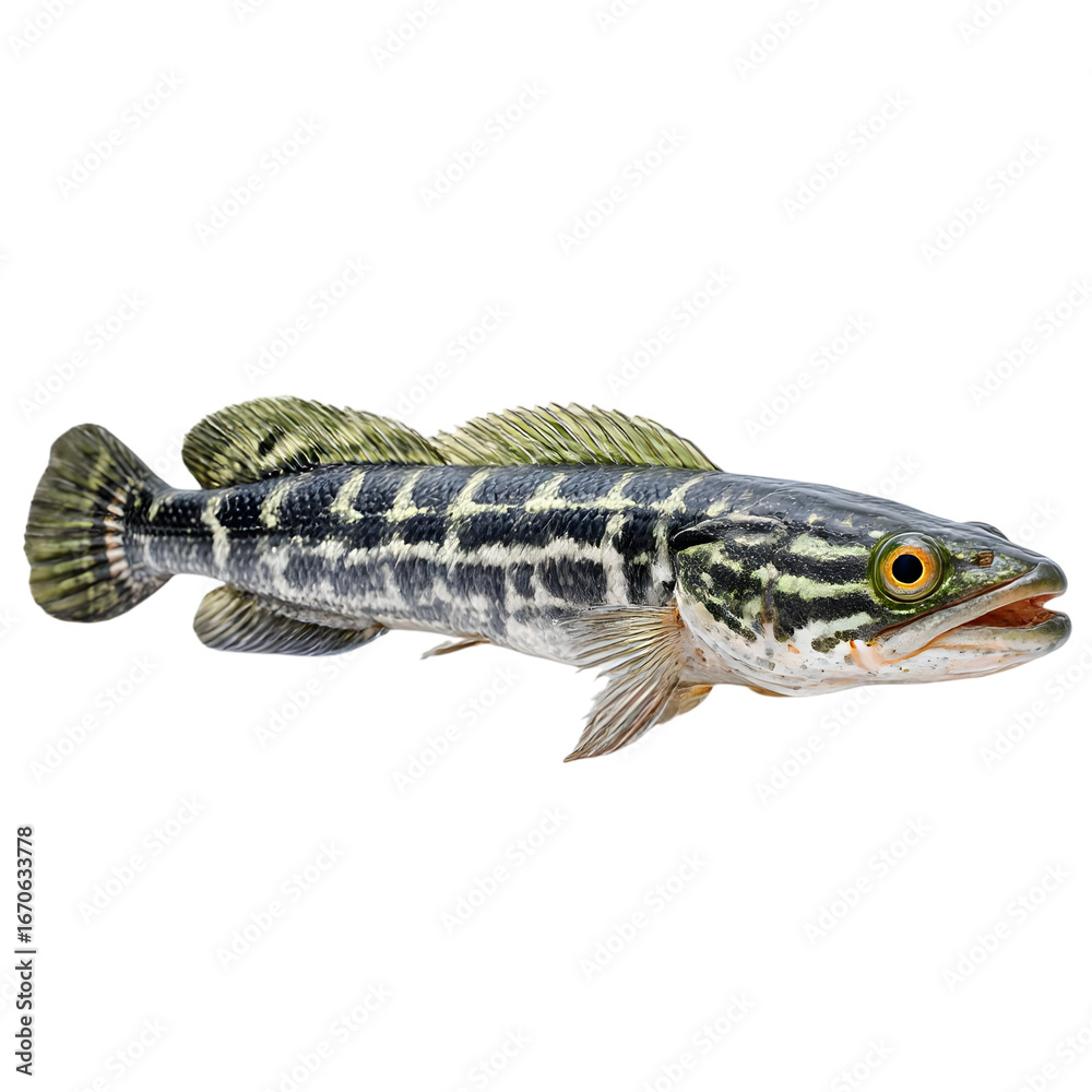 Fototapeta premium 1 snakehead fish isolated on transparent background