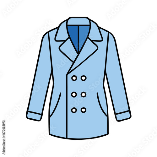 Shop stylish light blue pea coat double breasted outerwear fashion apparel for men and women