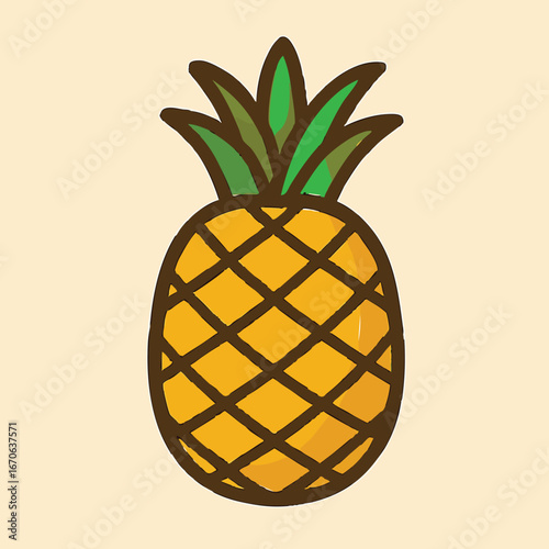vector illustration of pineapple