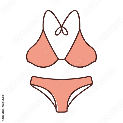 Find the perfect peach bikini swimsuit for summer vacation beach days and poolside lounging