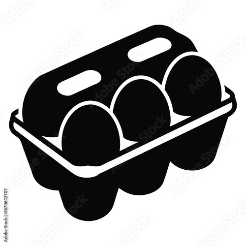 Six Egg Carton with Three Eggs Inside Isolated on White Background food breakfast