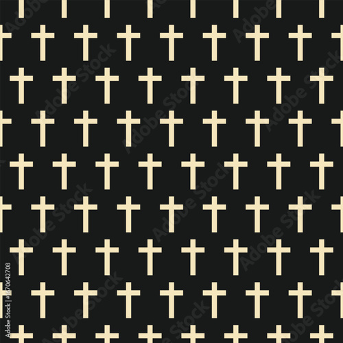 Christian cross pattern background design vector.