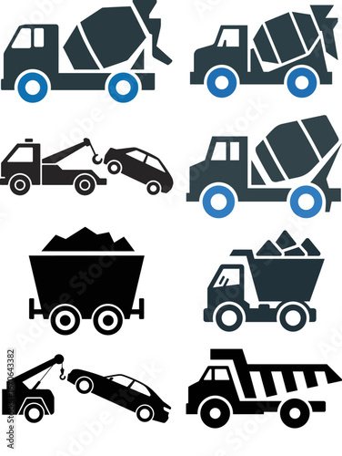 Large Vehicle and Truck Icons

