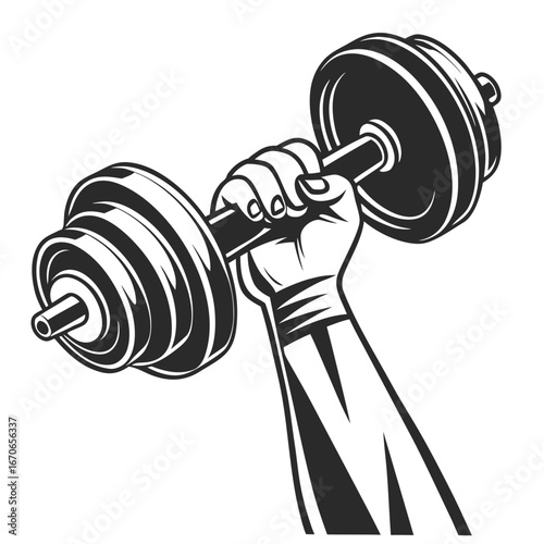vector illustration of a dumbbell