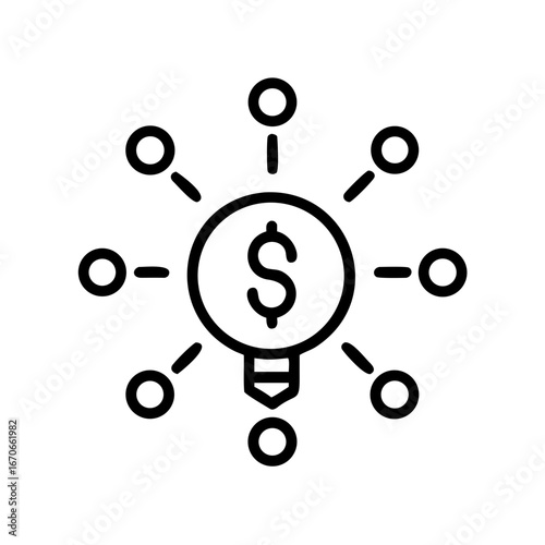 Crowdfunding Icon with Business Startup Investment Finance Donation Support