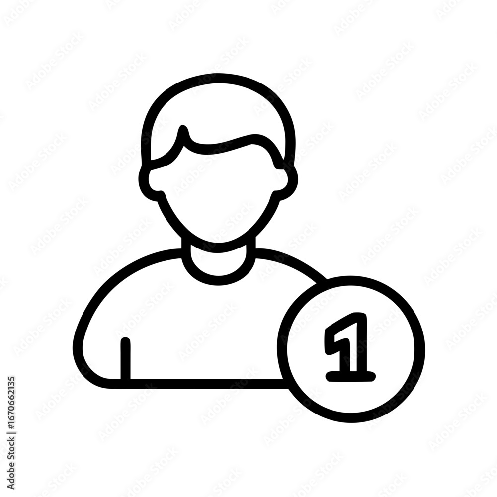 Fototapeta premium Follower Social Media User Network Connection Online Icon