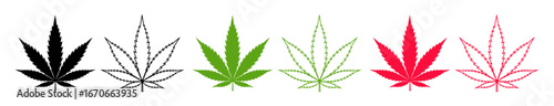 cannabis marijuana hemp leaf icon
