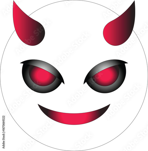 Hellspawn Demon with Horned Crown and Lighted Eyes