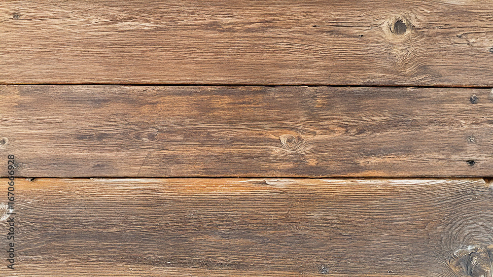 Fototapeta premium Wood texture shows aged planks. Great as rustic background, product surface, social media header.