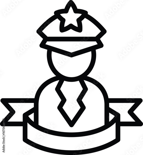  Law Enforcement Officer Badge – Security and Authority Icon