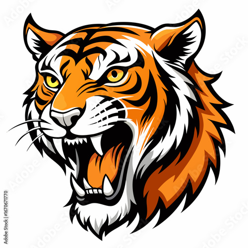 Wallpaper Mural head of tiger Torontodigital.ca