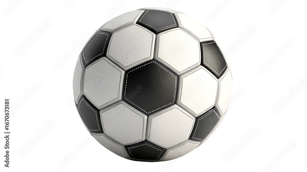 Obraz premium classic soccer ball isolated on transparent background PNG